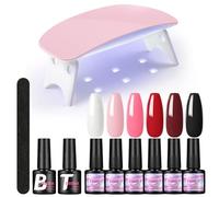 COSCELIA Kit Vernis Semi Permanent Complet: 6 Vernis à Ongles Classique, Lampe UV/LED, Base et Top Coat, Outils et Décorations Nail Art pour Débutants