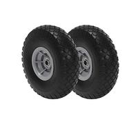 Cosco 12010FFO2E 10-inch Flat-Free Replacement Wheel for Hand Trucks, 2-Pack, Black, 2 Piece