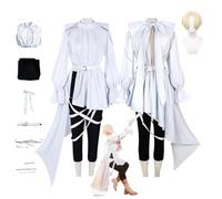 CosDogs Anime Alien Stage Luka Cosplay Costume avec perruque pour femmes hommes habiller chemisier blanc pantalon noir accessoires complets Halloween carnaval fête bande dessinée exposition tenues