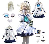 CosDogs Anime Genshin Impact Barbara Cosplay Costume avec Perruque Chapeau Coiffe Accessoires Hommes Femmes Adultes Enfants Tenue Halloween Carnaval Hobe Jeu de Hôle Costume