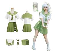 CosDogs Anime Genshin Impact Nahida Cosplay Costume avec Perruque Jupe Chemise Accessoires Hommes Femmes Filles Enfants Tenue Halloween Carnaval jeu de rôle JK école robe Costume Complet