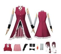 CosDogs Anime Puella Magi Madoka Magica Sakura Kyouko Cosplay Costume avec perruque robe rouge accessoires femmes hommes enfants tenue Halloween carnaval robe kimono costume