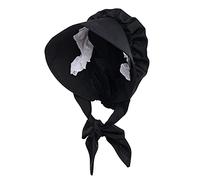 COSDREAMER Chapeau de serpillière Colonial pour Filles et Femmes, Noir 2, Taille Unique