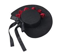 COSDREAMER Chapeau de Soleil Victorien avec nœuds et Fleurs pour Filles et Femmes (V)