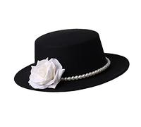 COSDREAMER chapeau melon victorien médiéval pour femme noir