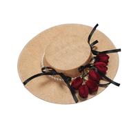 COSDREAMER Chapeau Victorien Vintage pour Femme - Chapeau Plat à Fleurs - C - Regular