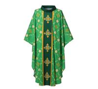 COSDREAMER Costume unisexe pour l'église, le prêtre du clergé chasuble de la messe catholique (vert, taille M)