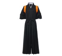 COSDREAMER Kimono de samouraï japonais pour homme Hakama - Costume traditionnel pour Aïkido, Kendo, arts martiaux, anime (orange, XXL)