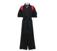 COSDREAMER Kimono de samouraï japonais pour homme Hakama - Costume traditionnel pour Aïkido, Kendo, arts martiaux, anime (rouge, XXL)