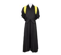 COSDREAMER Kimono de samouraï japonais pour homme - Uniforme Hakama traditionnel Aikido Kendo - Costume d'arts martiaux, jaune, XS