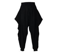 COSDREAMER Pantalon médiéval Viking Pirate Costume Pantalon Homme, Noir, 4XL