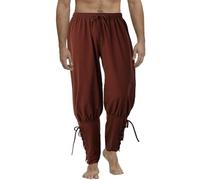 COSDREAMER Pantalon médiéval Viking Pirate pour Homme Marron 3XL