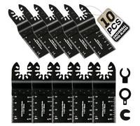 Coselena Lot de 10 lames de scie oscillantes robustes pour bois, plastique et métal souple - Ajustement universel pour la coupe de précision avec la plupart des outils à main oscillants