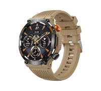 cosescos HT17 Montre intelligente d'extérieur étanche avec traqueur GPS Bluetooth parle fréquence cardiaque et pression artérielle (Kaki)