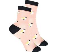 cosey - Chaussettes colorées - mouette - 33-42 - orange - en coton pour femmes et hommes - 2 pairs