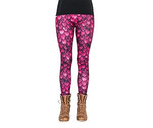 cosey - Legging imprimé imprimé Animal coloré (Taille Unique) - Design Dragon Rouge, Dragon Rouge, Taille Unique