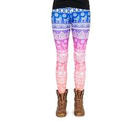 cosey - Legging Lama Multicolore imprimé (Taille Unique) - Différents Designs., Aztec Lama, Taille Unique