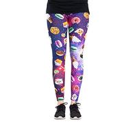 cosey - Leggings colorés imprimés (Taille Unique) - Design Cats & Food