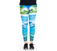 cosey - Leggings colorés imprimés (Taille Unique) - Design Dolphin Coast