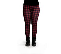 cosey - Leggings colorés imprimés (Taille Unique) - Design Lumberjack Red