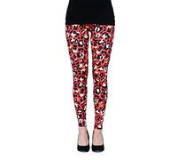 Cosey - Imprimé Multicolore Leggings (Taille Unique) - Léopard Wildes Rouge