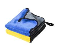 Cosey - (Tissu de Polissage en Microfibre), 2 Pièces, Jaune-Gris/Bleu-Gris