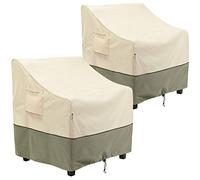 COSFLY Lot de 2 Housses de Chaise de Patio imperméables pour Meubles d'extérieur - Housses de siège Profondes, Housses pour Meubles de pelouse jusqu'à 81,3 x 94,4 x 91,4 cm (l x P x H)