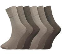 COSHAL® Chaussettes pour diabétiques pour femmes - Chaussettes larges en coton élastique - En coton - En nid d'abeille - Chaussettes amples pour femme - Chaussettes non élastiques - 3 et 6 paires