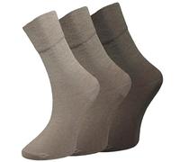 COSHAL® Chaussettes pour diabétiques pour femmes - Chaussettes larges en coton élastique - En coton - En nid d'abeille - Chaussettes amples pour femme - Chaussettes non élastiques - 3 et 6 paires