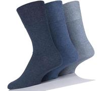 COSHAL® Chaussettes pour diabétiques pour femmes - Chaussettes larges en coton élastique - En coton - En nid d'abeille - Chaussettes amples pour femme - Chaussettes non élastiques - 3 et 6 paires