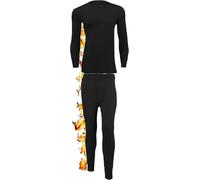 COSHAL® Ensemble de Sous-Vêtements Thermiques Pour Homme, Haut et Bas à Manches Longues, Pantalon Long Pour l'Hiver, Ensemble Noir, S