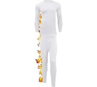 COSHAL® Ensemble de Sous-Vêtements Thermiques Pour Homme, Haut et Bas à Manches Longues, Pantalon Long Pour l'Hiver, Ensemble Blanc, XL