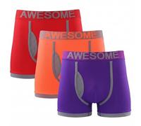 COSHAL® Lot de 3 Boxers Homme Formidables Coupe Sans Couture Shorts Boxer NÉON Ceinture Extensible Douce Multipack Boxers Sous-vêtements Homme Usage Quotidien Caleçons Sport Sous-vêtements Homme