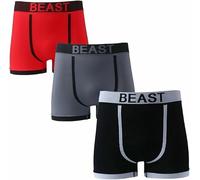 COSHAL® Lot de 3 boxers pour homme avec taille élastique extensible fluo, sans couture, sous-vêtements de sport, sous-vêtements de tous les jours pour homme, Beast (assorti), XL