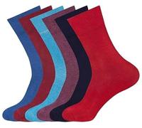 COSHAL Lot de 3 et 6 paires de chaussettes pour femme diabétiques larges en nid d'abeille avec revers doux non élastiques et confortables, Assortiment tendance (6 paires), 4-7