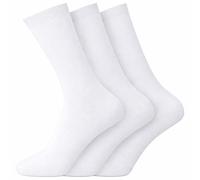 COSHAL® Lot de 3 paires de chaussettes d'école pour garçons et filles en coton majoritaire respirant pour l'école décontractées unisexes, Blanc (lot de 3 paires), 2-4 Years