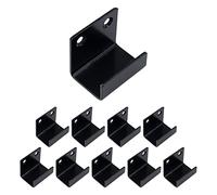 Coshar Lot de 10 crochets muraux épais en acier inoxydable pour panneau d'affichage, largeur intérieure 25 mm, noir