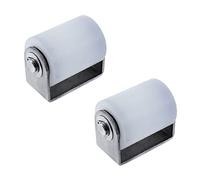 Coshar Lot de 2 rouleaux de guidage pour portail coulissant avec support soudé 4,1 cm de diamètre