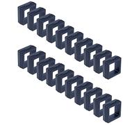 Coshar Lot de 20 présentoirs flottants 3D en polyéthylène transparent pour bijoux, bagues, pièces de monnaie, médaillons, objets de collection, noir, 5,1 x 5,1 x 2 cm