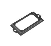 Coshar Lot de 32 porte-étiquettes en métal noir - 7,1 x 3,3 cm - Pour bureau, tiroir, étiquette, armoire, étagères et étagères