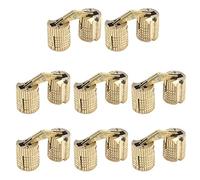 Coshar Lot de 8 charnières cylindriques invisibles en laiton - Angle d'ouverture de 180 degrés - Pour boîte à bijoux - 8 mm