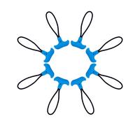 Coshar Lot de 8 tirettes de rechange robustes en forme de T pour cordons de bagages, sacs à dos, étuis de voyage (bleu)