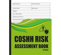 COSHH Risk Assessment Book: Workplace Chemical Safety Assessment Record in businesses