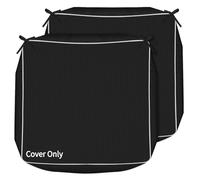 COSHNIBI Lot de 2 Housses de Coussin d'extérieur imperméables pour Meubles de Patio et d'extérieur, 61 x 61 x 10 cm, Housses Uniquement