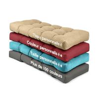 cosi-coussin Coussin de banc personnalisé, imperméable, antidérapant, meubles de terrasse, confort en mousse haute résilience, résistant à la décoloration, coussin de siège de fenêtre