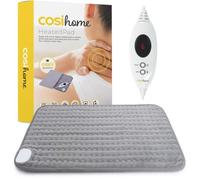 Cosi Home Coussin Chauffant Électrique Grande Taille, Housse en Micro-Polaire, Lavable en Machine, Télécommande - Gris
