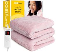 Cosi Home Couverture Chauffante Electrique Luxe, Plaid Chauffant Extra-Large 180 x 130 cm, 9 réglages de Chaleur, Lavable en Machine, Télécommande numérique, Minuterie 9h (Rose, Fausse Fourrure)
