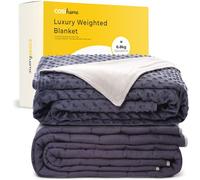 Cosi Home Couverture Lestée, Couverture Pondérée 6,8 kg pour Adultes, 152x203 cm avec Housse Douce - Couverture Théeapeutique 100% Coton, Réduit Insomnie, Stress, Anxiété - Gris