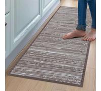 CosìCasa Tapis Cuisine Devant Évier en Bambou Antidérapant, Résistant à l'Eau 50x75 | Tapis de Bain en Bois Naturel pour Salle De Bain Effet Vintage avec Bords (Taupe)