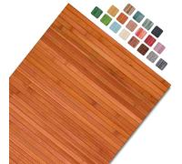 CosìCasa Tapis Cuisine Devant Evier Lavable Bambou - Tapis Cuisine Long en Bois - Tapis De Bain Bois Antidérapant - Tapis Bambou Salle De Bain, Caillebotis Douche Extérieure, Terracotta, 50X230